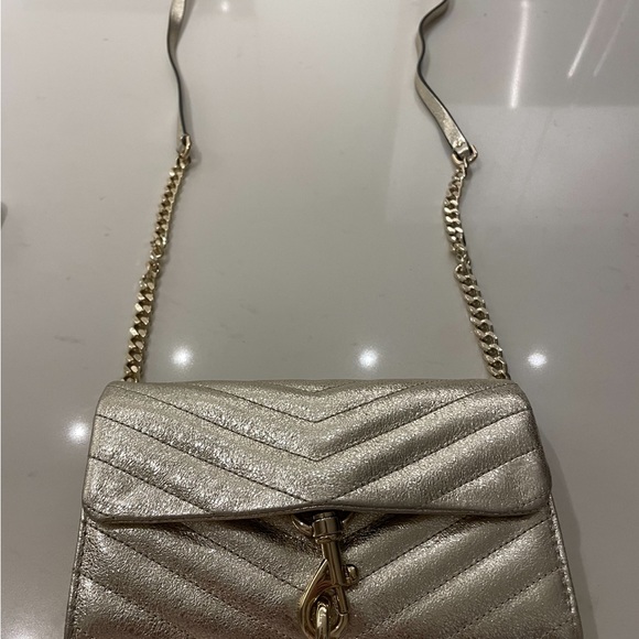 Rebecca Minkoff Edie quilted crossbody bag silver - Picture 10 of 12